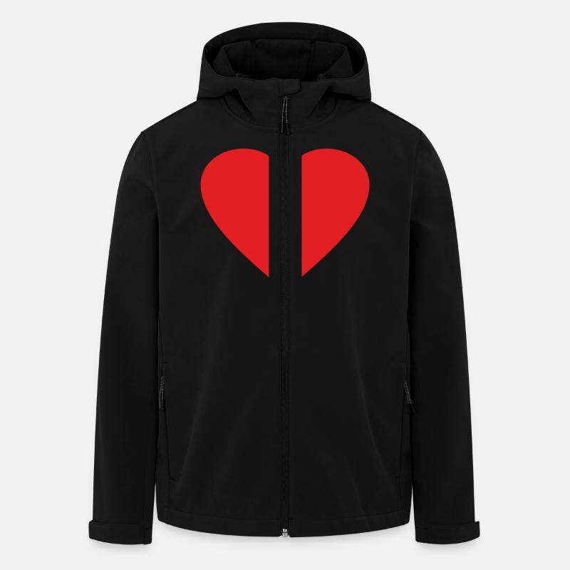Herz - Recycelte Männer Softshell-Jacke von Stanley/Stella - Schwarz