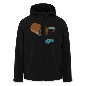doc2 - Recycelte Männer Softshell-Jacke von Stanley/Stella - Schwarz - Vorne - AI Model Male 185 light (185cm)