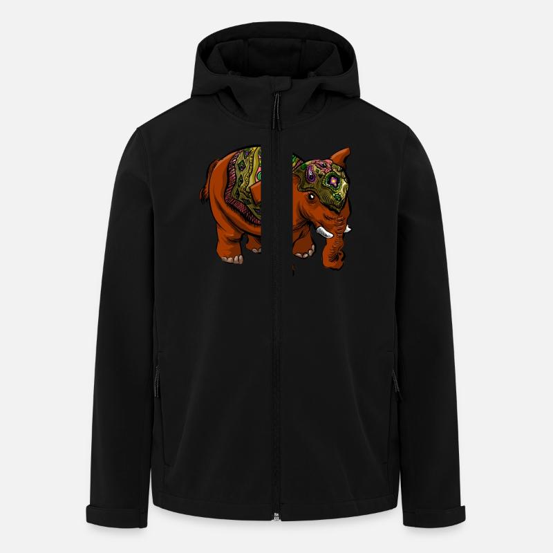 elephant - Men’s Recycled Softshell Jacket by Stanley/Stella - black