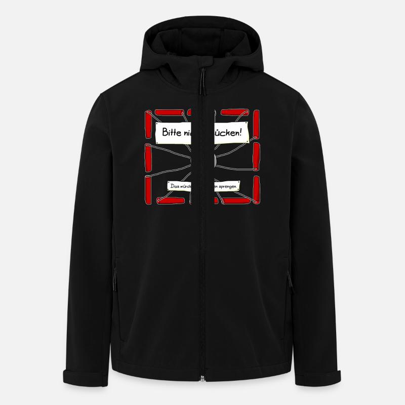 Dynamit - Bitte Abstand halten. - Recycelte Männer Softshell-Jacke von Stanley/Stella - Schwarz