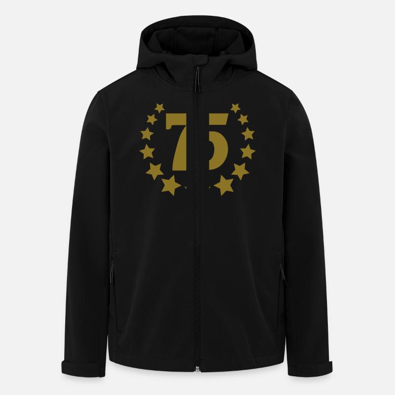 75_stars_crown - Recycelte Männer Softshell-Jacke von Stanley/Stella - Schwarz