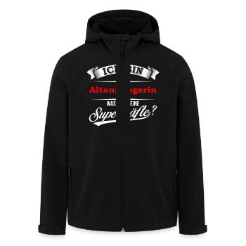 Altenpflegerin Pflegerin Krankenpflegerin - Recycelte Männer Softshell-Jacke von Stanley/Stella - Schwarz - Vorne - AI Model Male 185 light (185cm)