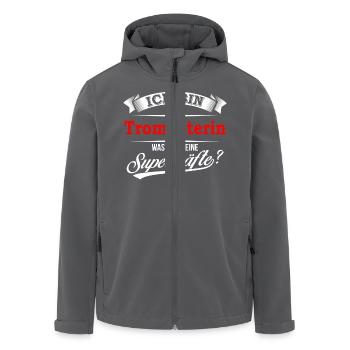 Trompete Trompeter Trompeterin Blechinstrument - Recycelte Männer Softshell-Jacke von Stanley/Stella - Schwarz - Vorne - AI Model Male 185 light (185cm)