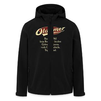 Geburtstag Oldtimer Baujahr 1961 retro usedlook - Recycelte Männer Softshell-Jacke von Stanley/Stella - Schwarz - Vorne - AI Model Male 185 light (185cm)