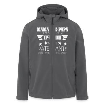 KOPF UND KRAGEN PATENTANTE - Recycelte Männer Softshell-Jacke von Stanley/Stella - Anthrazit - Vorne - AI Model Male 185 light (185cm)