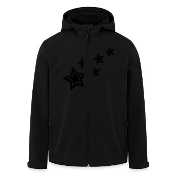 stars - Recycelte Männer Softshell-Jacke von Stanley/Stella - Schwarz - Vorne - AI Model Male 185 light (185cm)