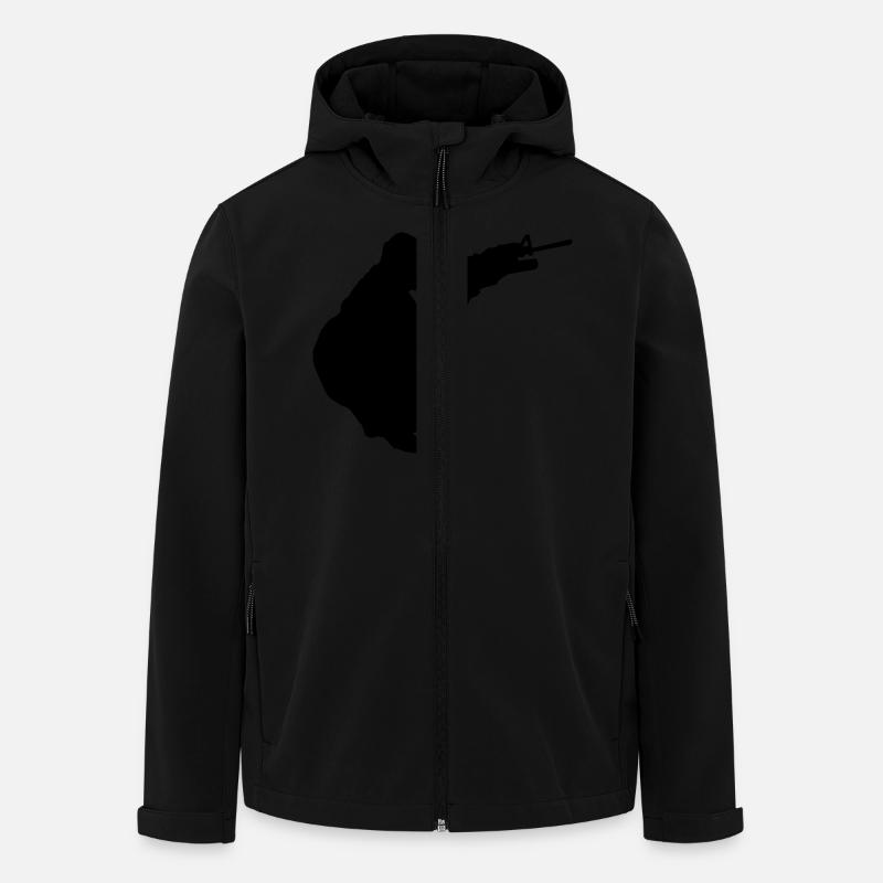 military - Men’s Recycled Softshell Jacket by Stanley/Stella - black