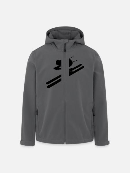 Skiing tribal eu - Men’s Recycled Softshell Jacket by Stanley/Stella - black