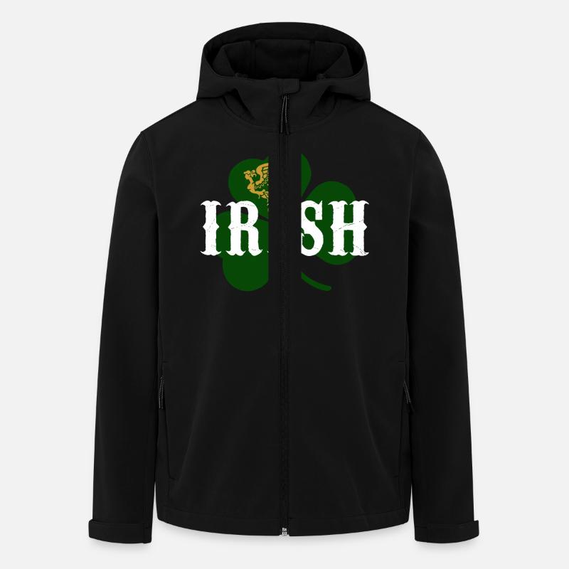 irish - Recycelte Männer Softshell-Jacke von Stanley/Stella - Schwarz