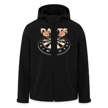 Darts 3D - Dart T-Shirts RAHMENLOS - Sport Club - Recycelte Männer Softshell-Jacke von Stanley/Stella - Schwarz - Vorne - AI Model Male 185 light (185cm)