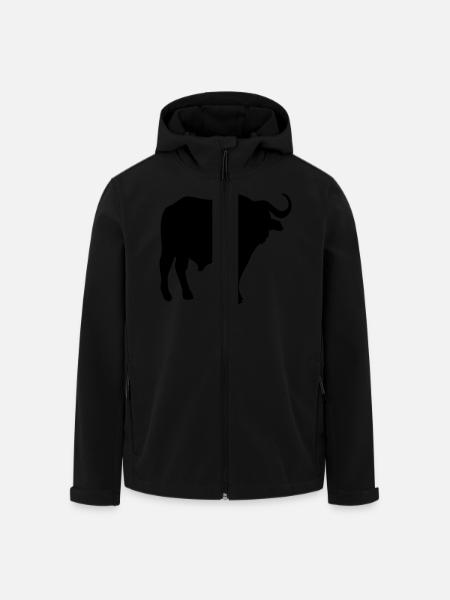 bueffel_70 - Veste softshell homme en polyester recyclé Stanley/Stella - noir
