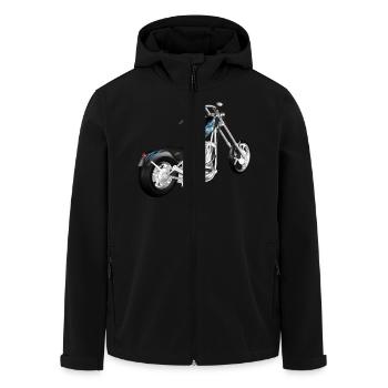 Motocycle - Veste softshell homme en polyester recyclé Stanley/Stella - noir - Devant - AI Model Male 185 light (185cm)