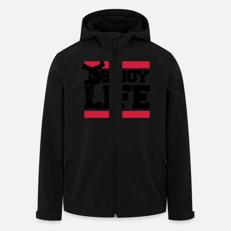 b_boy_life_c2 - Veste softshell homme en polyester recyclé Stanley/Stella - noir