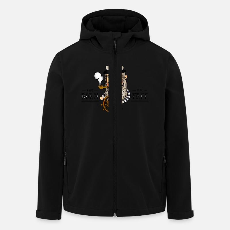 Sailor -Born to be free - Recycelte Männer Softshell-Jacke von Stanley/Stella - Schwarz