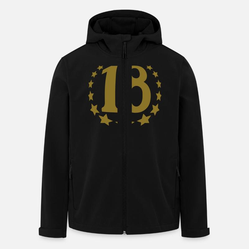 18_goldshirt - Recycelte Männer Softshell-Jacke von Stanley/Stella - Schwarz