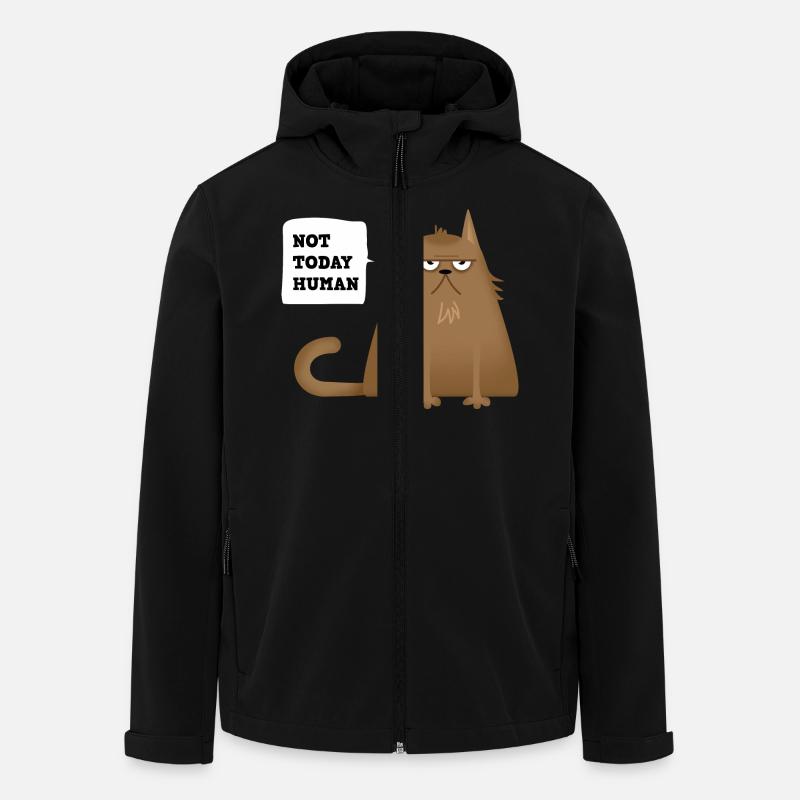 not today cat - Recycelte Männer Softshell-Jacke von Stanley/Stella - Schwarz