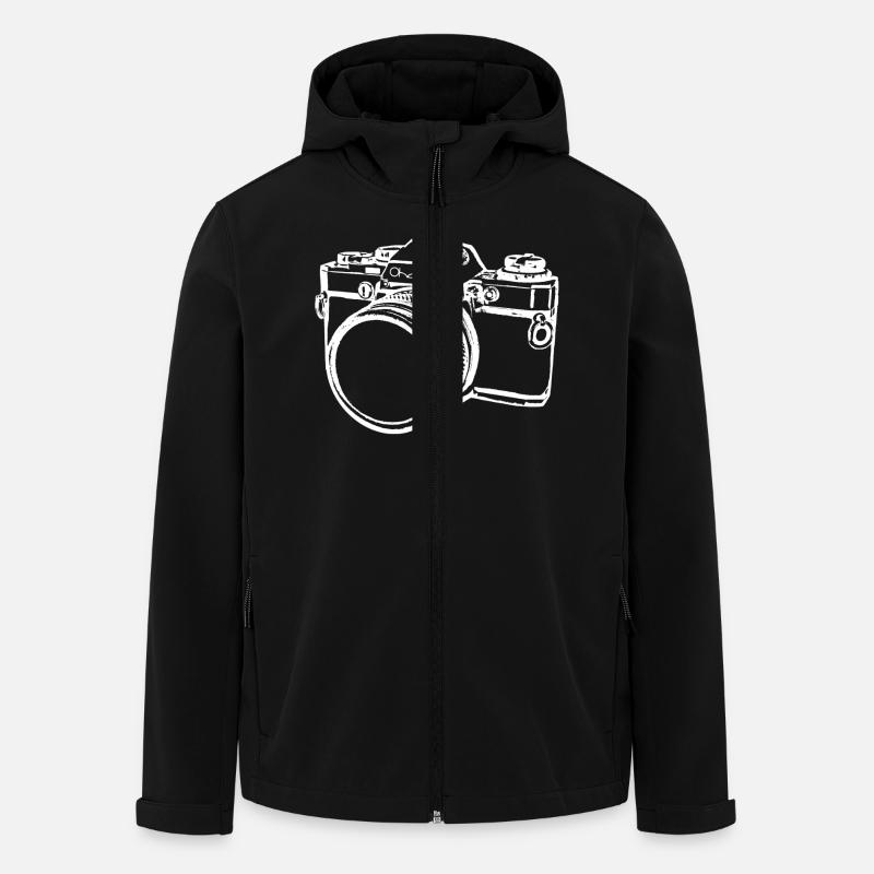 Camera (White) - Men’s Recycled Softshell Jacket by Stanley/Stella - black