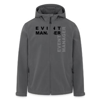 Eventmanager - V2 - Recycelte Männer Softshell-Jacke von Stanley/Stella - Schwarz - Vorne - AI Model Male 185 light (185cm)
