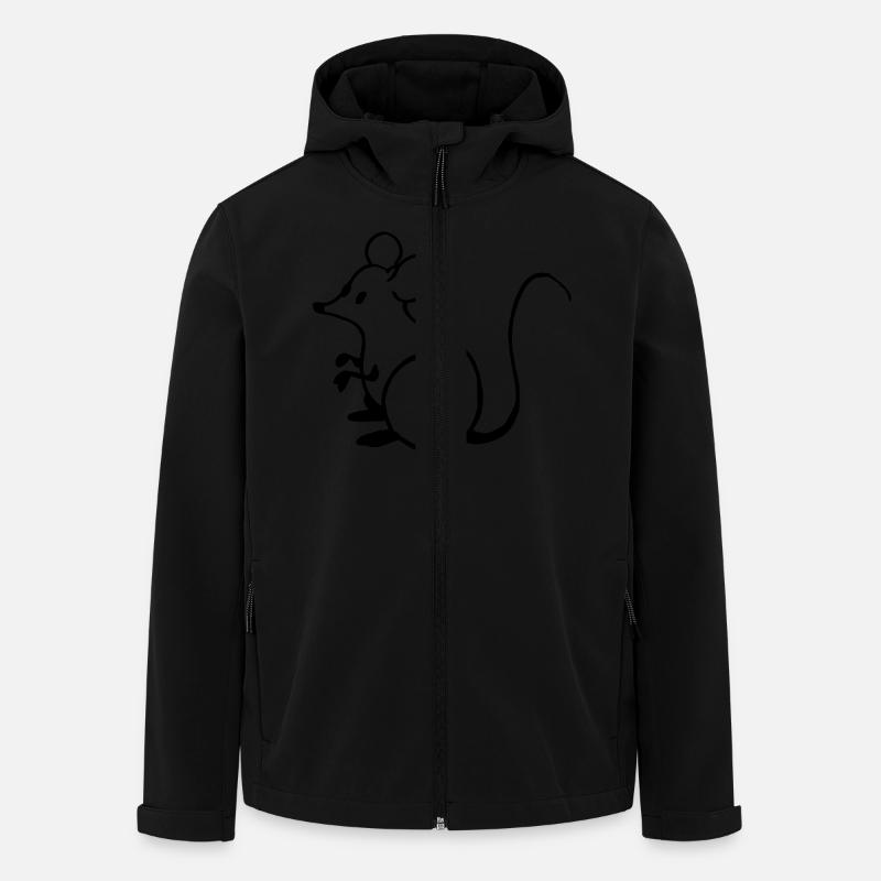 Souris - Veste softshell homme en polyester recyclé Stanley/Stella - noir