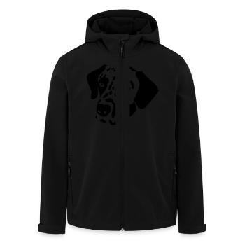 Dalmatian dog - Men’s Recycled Softshell Jacket by Stanley/Stella - black - Front - AI Model Male 185 light (185cm)
