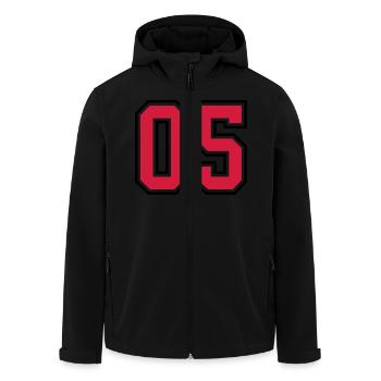 05 sports jersey football number - Recycelte Männer Softshell-Jacke von Stanley/Stella - Schwarz - Vorne - AI Model Male 185 light (185cm)