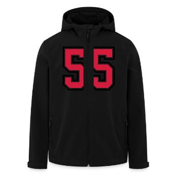 55 sports jersey football number - Veste softshell homme en polyester recyclé Stanley/Stella - noir - Devant - AI Model Male 185 light (185cm)