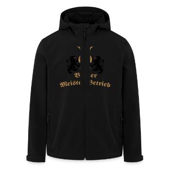 Bäcker Meisterbetrieb Zunftzeichen Zunf - Recycelte Männer Softshell-Jacke von Stanley/Stella - Schwarz - Vorne - AI Model Male 185 light (185cm)