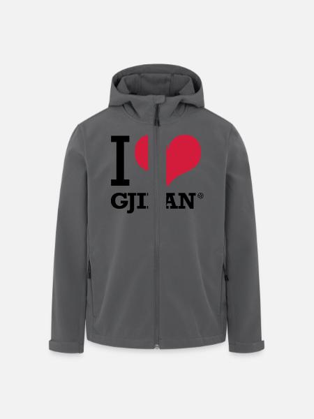 I LOVE GJILAN - Men’s Recycled Softshell Jacket by Stanley/Stella - black