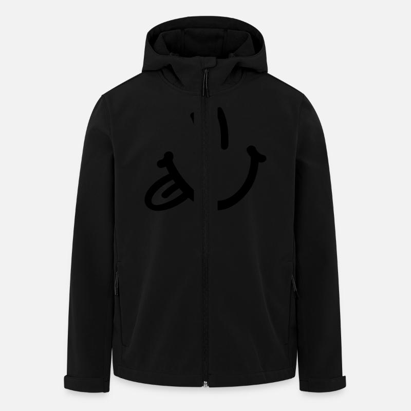 smile_face_f1 - Men’s Recycled Softshell Jacket by Stanley/Stella - black