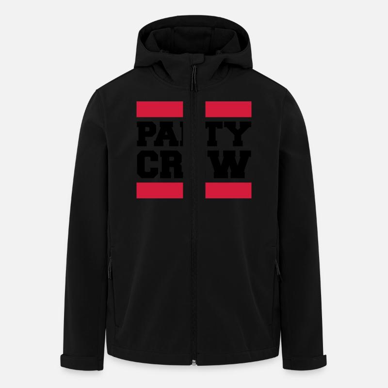 Party Crew Design - Men’s Recycled Softshell Jacket by Stanley/Stella - black