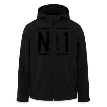 Nummer 1 - Recycelte Männer Softshell-Jacke von Stanley/Stella - Schwarz - Vorne - AI Model Male 185 light (185cm)