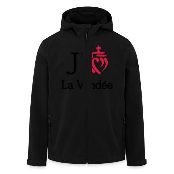 j'aime la Vendée - Veste softshell homme en polyester recyclé Stanley/Stella - noir - Devant - AI Model Male 185 light (185cm)