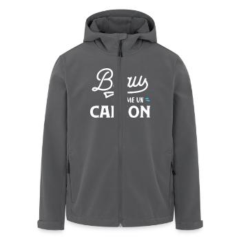 Beau comme un camion - Veste softshell homme en polyester recyclé Stanley/Stella - charbon - Devant - AI Model Male 185 light (185cm)