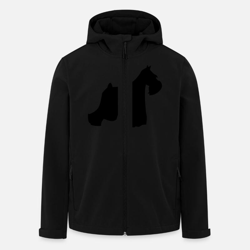 Schnauzer Dog - Men’s Recycled Softshell Jacket by Stanley/Stella - black
