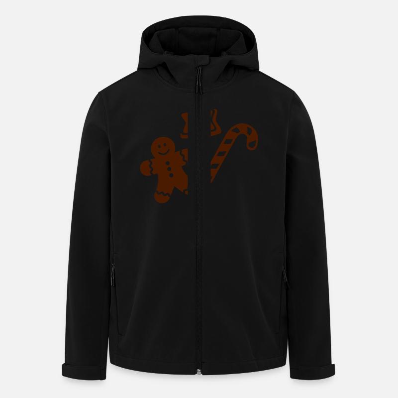 Lebkuchen Gingerbread man - Men’s Recycled Softshell Jacket by Stanley/Stella - black