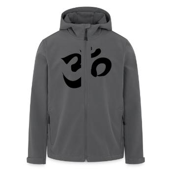 aum om2 - Recycelte Männer Softshell-Jacke von Stanley/Stella - Schwarz - Vorne - AI Model Male 185 light (185cm)