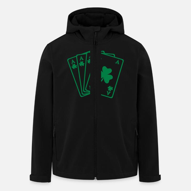 Shamrock Poker - Veste softshell homme en polyester recyclé Stanley/Stella - noir