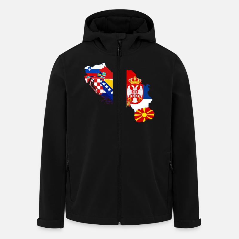 EX Jugoslavija SFRJ - Yugoslavia - Recycelte Männer Softshell-Jacke von Stanley/Stella - Schwarz
