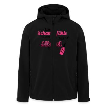 Alkohol - Spruch - Sekt - Prosecco - Party - 2C - Recycelte Männer Softshell-Jacke von Stanley/Stella - Schwarz - Vorne - AI Model Male 185 light (185cm)