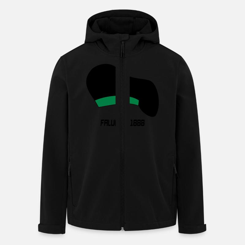 Faluche - Recycelte Männer Softshell-Jacke von Stanley/Stella - Schwarz