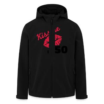 Kiss me 50 Anniversaire - Veste softshell homme en polyester recyclé Stanley/Stella - noir - Devant - AI Model Male 185 light (185cm)