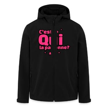 C'EST QUI LA PATRONNE? - Veste softshell homme en polyester recyclé Stanley/Stella - noir - Devant - AI Model Male 185 light (185cm)