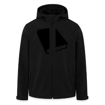 dessin vecteur livre lecteur libraire écrivain - Veste softshell homme en polyester recyclé Stanley/Stella - noir - Devant - AI Model Male 185 light (185cm)