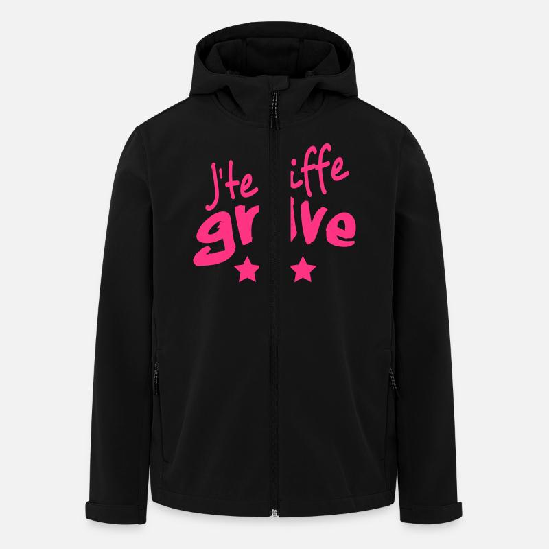 Je te kiffe grave_V1 - Men’s Recycled Softshell Jacket by Stanley/Stella - black