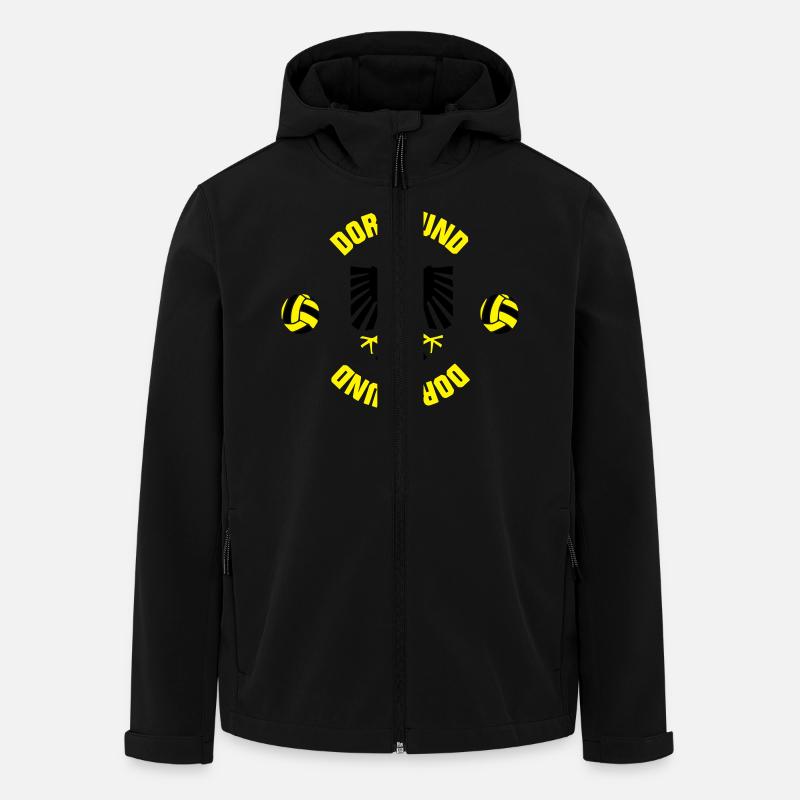Dortmund (ID: 001013) - Recycelte Männer Softshell-Jacke von Stanley/Stella - Schwarz