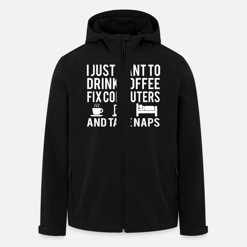 Computer Techniker - Recycelte Männer Softshell-Jacke von Stanley/Stella - Schwarz