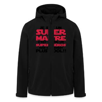 un maître carrément cool qu'un super-héros - Veste softshell homme en polyester recyclé Stanley/Stella - noir - Devant - AI Model Male 185 light (185cm)