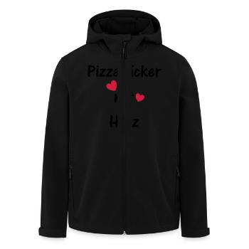 Pizzabäcker mit Herz - Recycelte Männer Softshell-Jacke von Stanley/Stella - Schwarz - Vorne - AI Model Male 185 light (185cm)