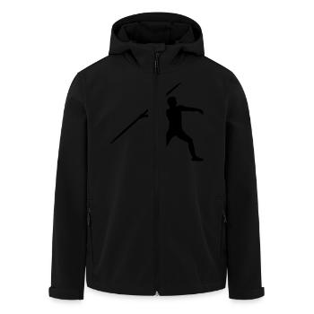 Javelin throw - Men’s Recycled Softshell Jacket by Stanley/Stella - black - Front - AI Model Male 185 light (185cm)