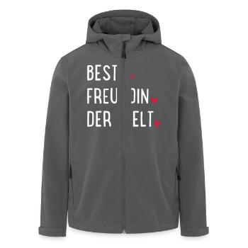 Beste Freundin der Welt - Recycelte Männer Softshell-Jacke von Stanley/Stella - Schwarz - Vorne - AI Model Male 185 light (185cm)